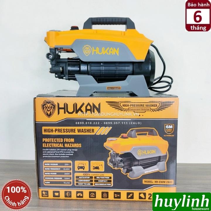 Máy xịt rửa xe Hukan CWM2600 - Công suất 2600W - Áp lực 150 bar - Motor lõi đồng 100% - Tặng khớp nối nhanh đầu ra