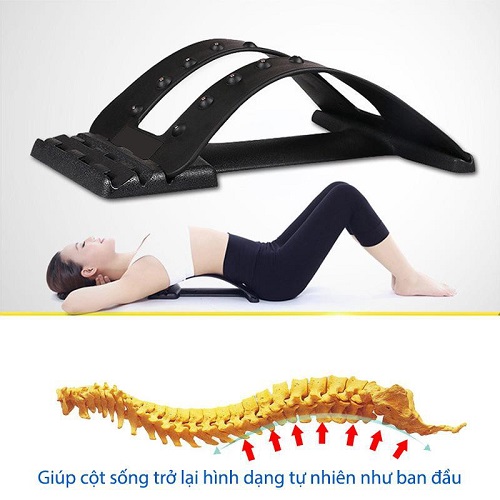 Khung nắn hỗ trợ tập lưng và cột sống giảm đau lưng, thần kinh tọa  + Tặng kèm 2 miếng bảo vệ gót chân khi tập