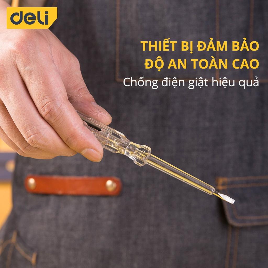 Bút Thử Điện 100-500V Deli Chính Hãng - Nhỏ Gọn, Tiện Lợi, An Toàn Sử Dụng - EDL8001