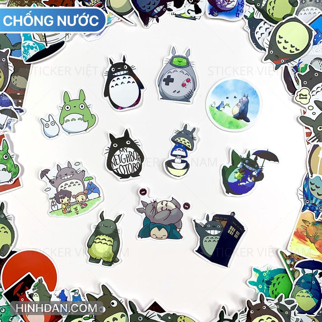 Sticker in hình TOTORO - Dán Trang Trí - Chất Liệu PVC Cán Màng Chất Lượng Cao Chống Nước, Chống Nắng, Không Bong Tróc Phai Màu