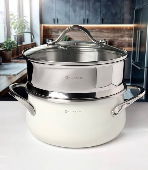 Nồi áp suất Lumias dung tích 3L LPC-068, kèm khay hấp Hàng chính hãng