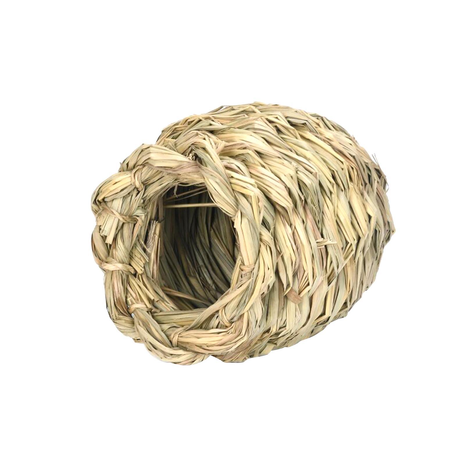 Hanging Straw Cage Bed Rest Room Chew Toy Hut Rabbit  for Hamster