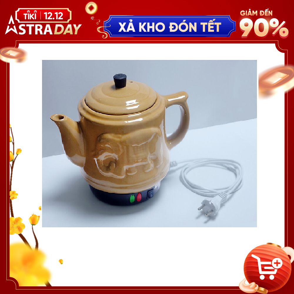 Ấm sắc thuốc Trường An TA 36 Vàng - Hàng chính hãng - Gốm sứ cao cấp - Điện gia dụng - Siêu thuốc