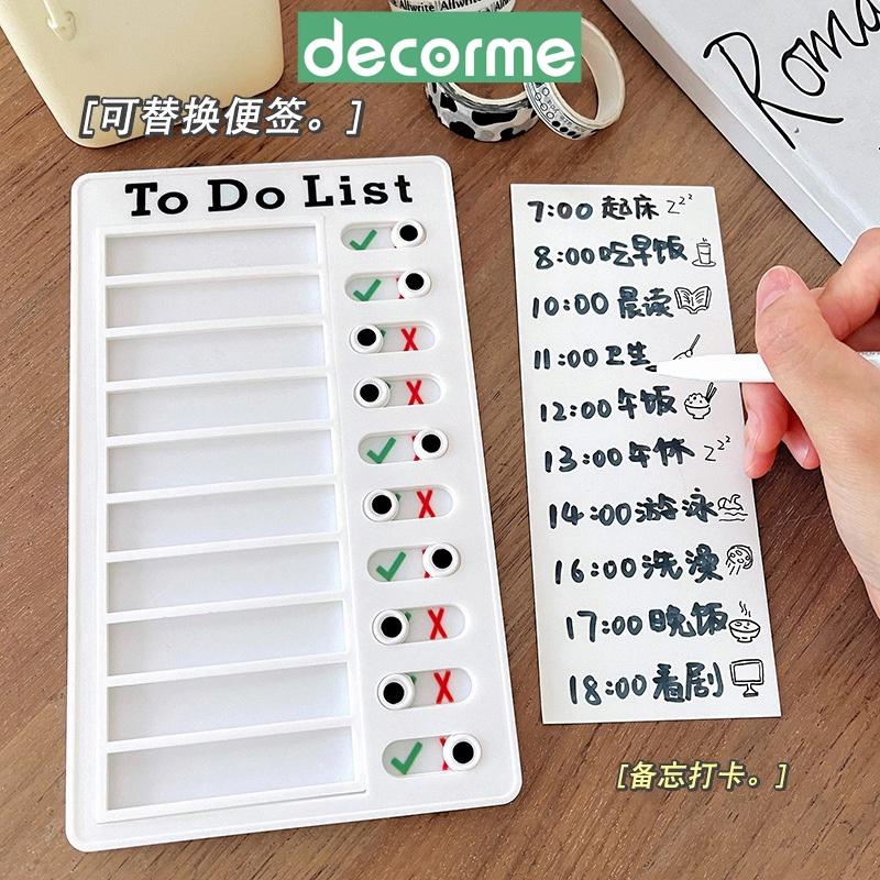 Bảng Nhựa Ghi Nhớ, ghi chú Checklist khoa học Văn Phòng Phẩm Decorme