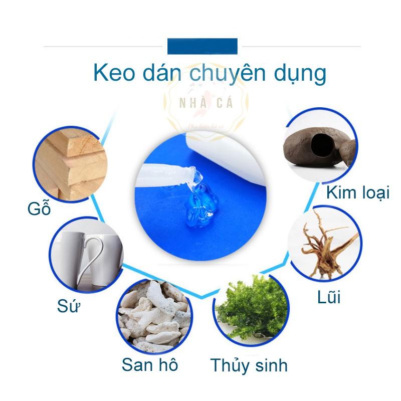 1 TUÝP KEO DÁN RÊU, THỦY SINH CHUYÊN DỤNG - KEO DÁN XANH, ĐỎ