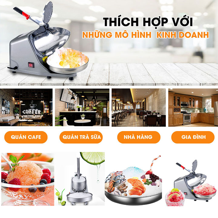 Máy Bào Đá Cao Cấp JH109S Giải Pháp Kinh Doanh Kem Tuyết Hiệu Quả-Hàng Chính Hãng