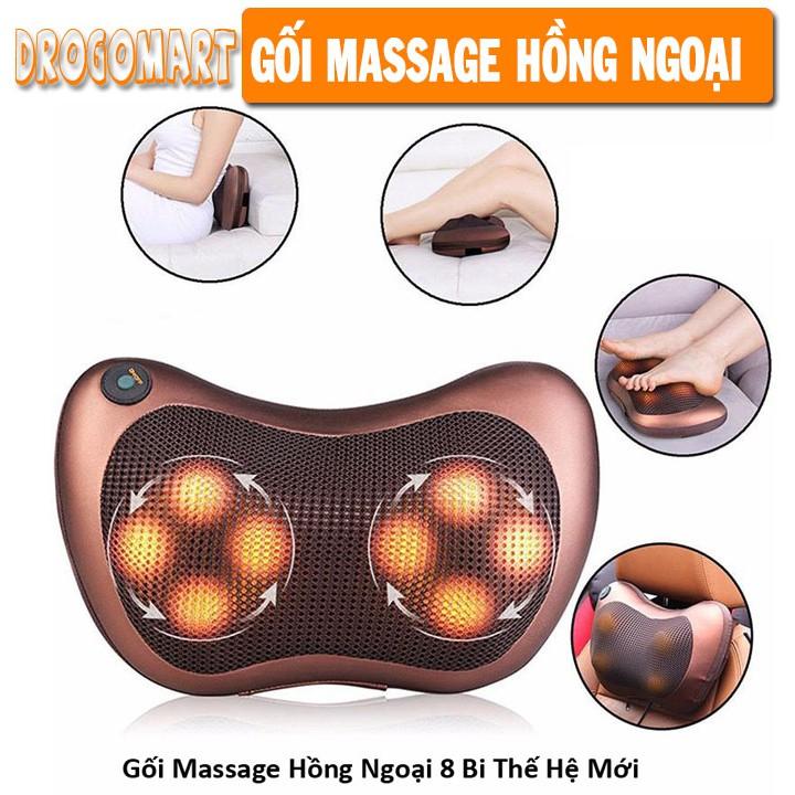 Gối Massage Hồng Ngoại 8 Bi, Massge Cổ Vai Gáy