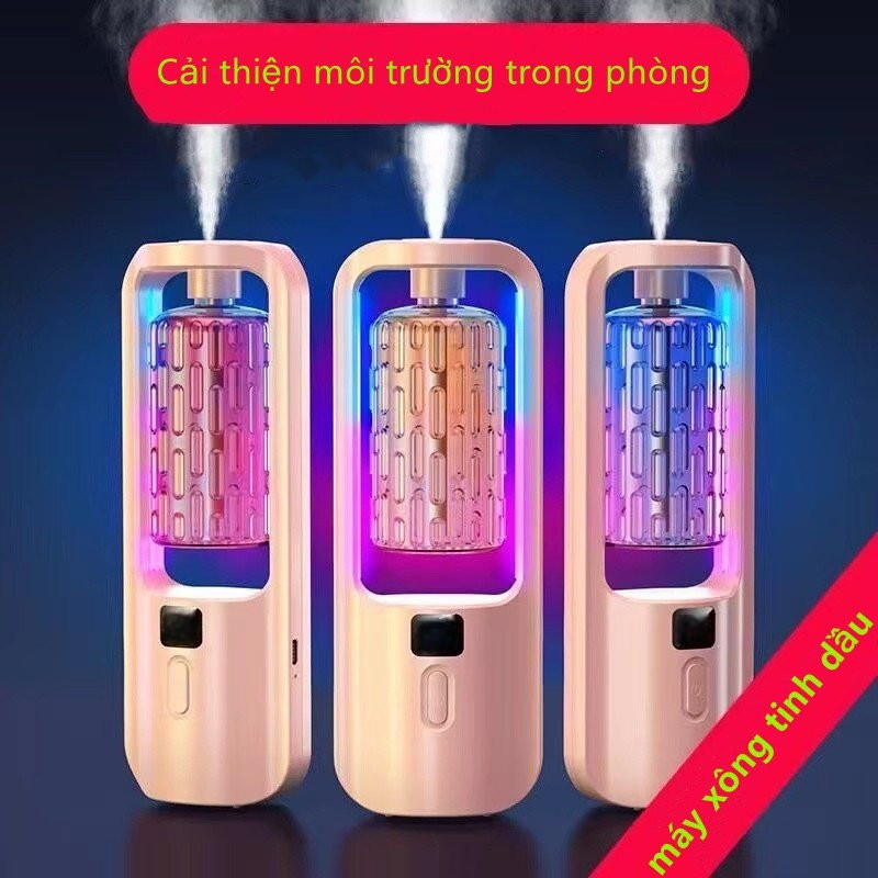 Máy Phun Sương Xông Tinh Dầu 5 Chế Độ Đèn Led Hẹn Giờ Cực Đẹp Xông Hương Thơm Nhẹ Dịu