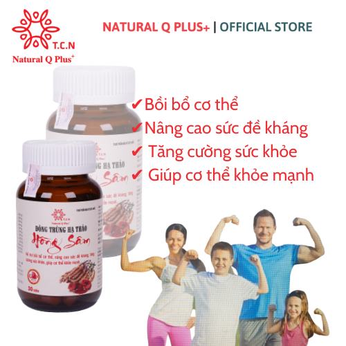 Viên uống Đông Trùng Hạ Thảo Hồng Sâm - Bồi bổ cơ thể, nâng cao sức đề kháng, tăng cường sức khỏe