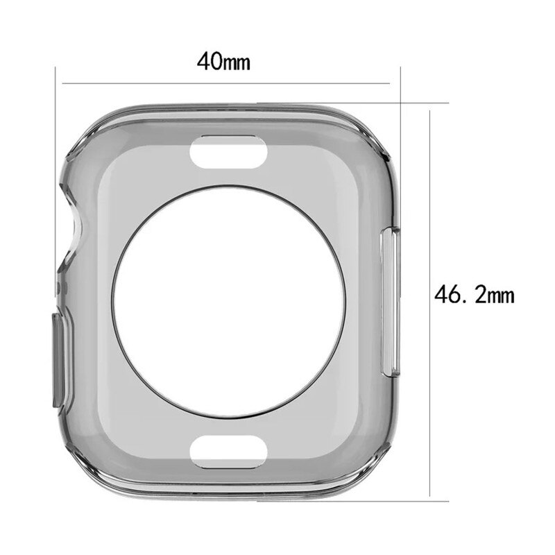 Case ốp bảo vệ silicon dẻo cho Apple Watch 40mm (chống va đập trầy xước, chống bụi, bảo vệ viền) - Hàng nhập khẩu