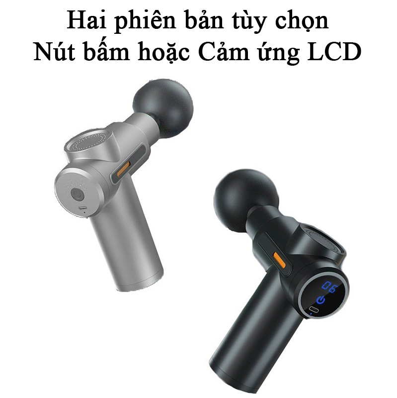 Máy Massage Cầm Tay Mini Toàn Thân 4 Đầu Mát Xa 6 Cấp Độ Đa Năng Máy Massage Cổ Vai Gáy Kiêm Súng Massage Tay Chân Giúp Giãn Cơ Không Gây Ồn Có Sạc Tích Điện Tiện Lợi