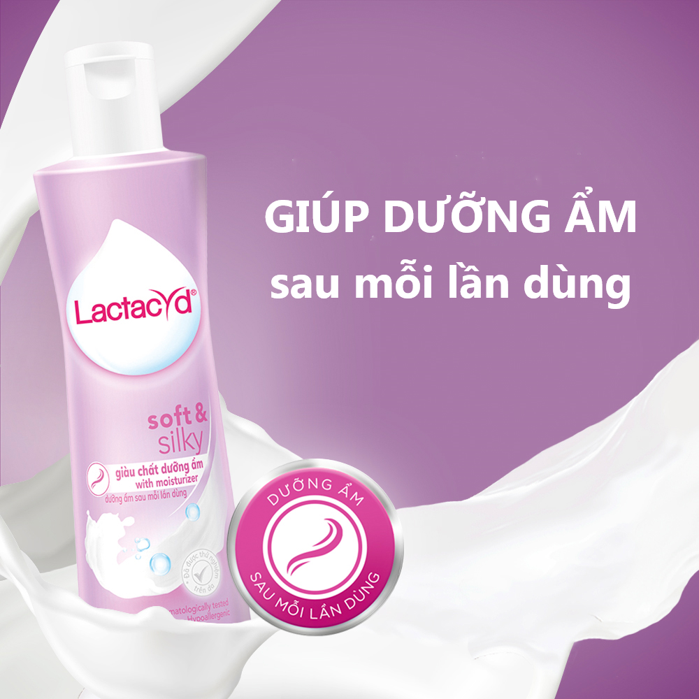 Bộ Dung Dịch Vệ Sinh Phụ Nữ Lactacyd Soft &amp; Silky Dưỡng Ẩm 250ml + Odor Fresh Ngăn Mùi 24H 150ml
