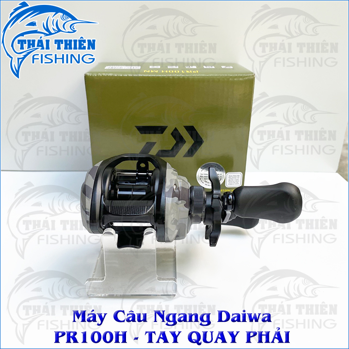 Máy Câu Ngang Daiwa PR100H  7.3:1 Tay Quay Phải Dùng Câu Lure Lóc Chẽm Mú