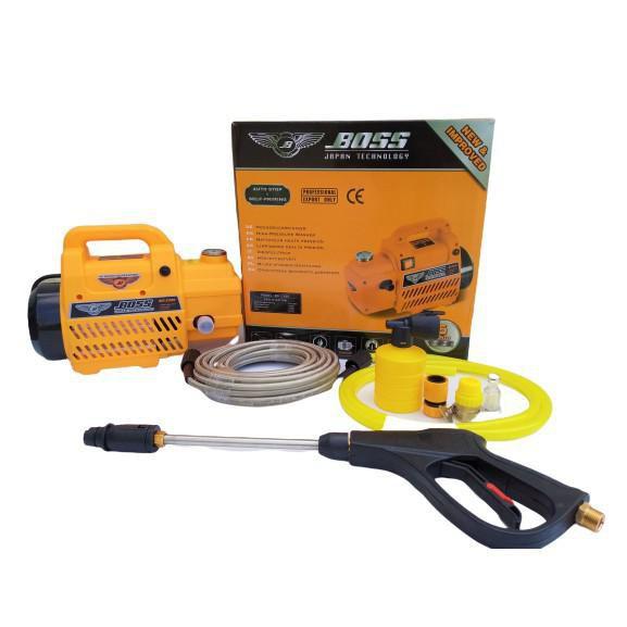 Máy rửa xe boss 2300w thế hệ mới tặng bình xịt bọt tuyết ống nối súng dài