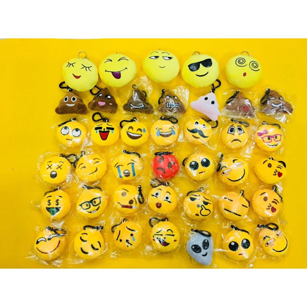 - Móc khóa icon mặt cười nhồi bông