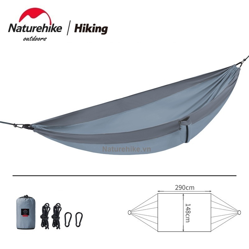 Võng đơn dã ngoại gấp gọn NH21DC011 148*290cm (Ultralight swing hammock)