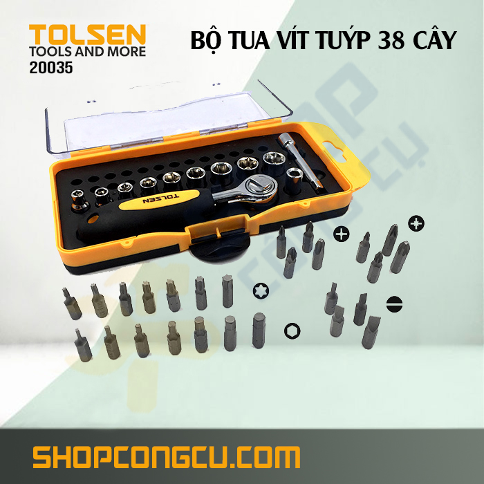 Bộ tua vít tuýp 38 cây Tolsen 20035