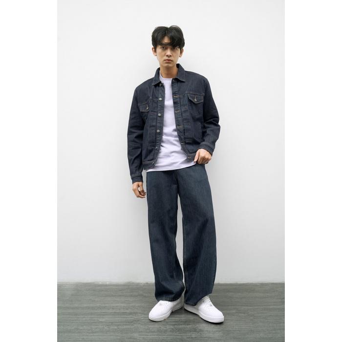 ÁO KHOÁC JEAN NAM XẾP LY TRƠN FORM REGULAR - 10F22DJA004 | LASTORE MENSWEAR