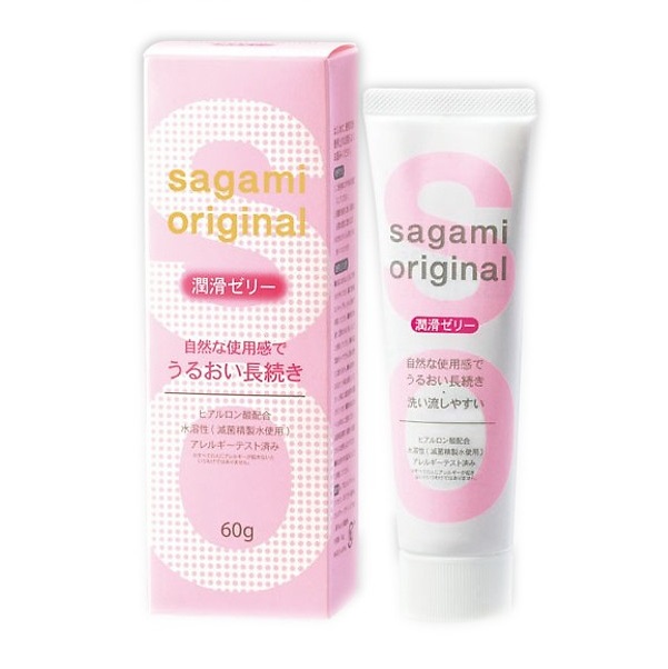 Gel bôi trơn cao cấp Sagami Original 60gram và Bao cao su Tâm Thiện Chí mỏng truyền nhiệt Family 2 hộp 12 cái