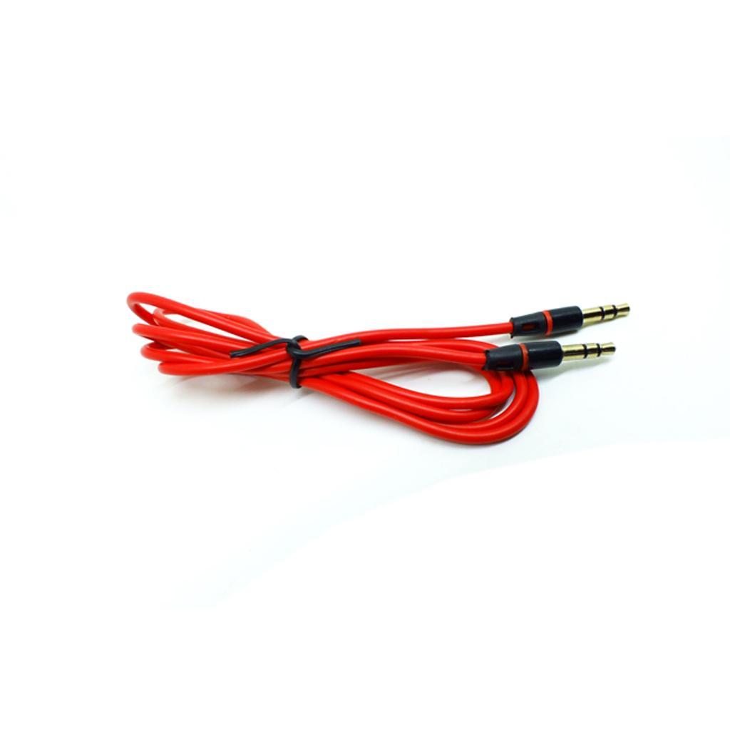 3.5mm Male To Male Stereo Auxiliary Aux Cable Red
