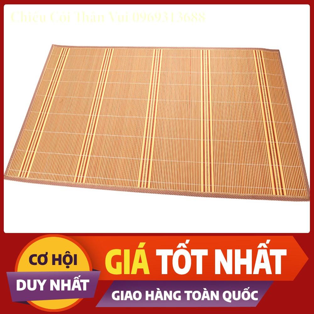 Chiếu Trúc In Gấu Chiếu Lót Lụa kích thước 1m5/1m6/1m8