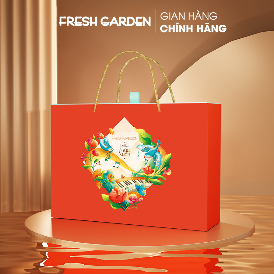 Bộ Bánh Quy Cao Cấp Quà Tết Lời Ru Mùa Xuân FRESH GARDEN Đủ Loại Đủ Vị  Hộp 80g