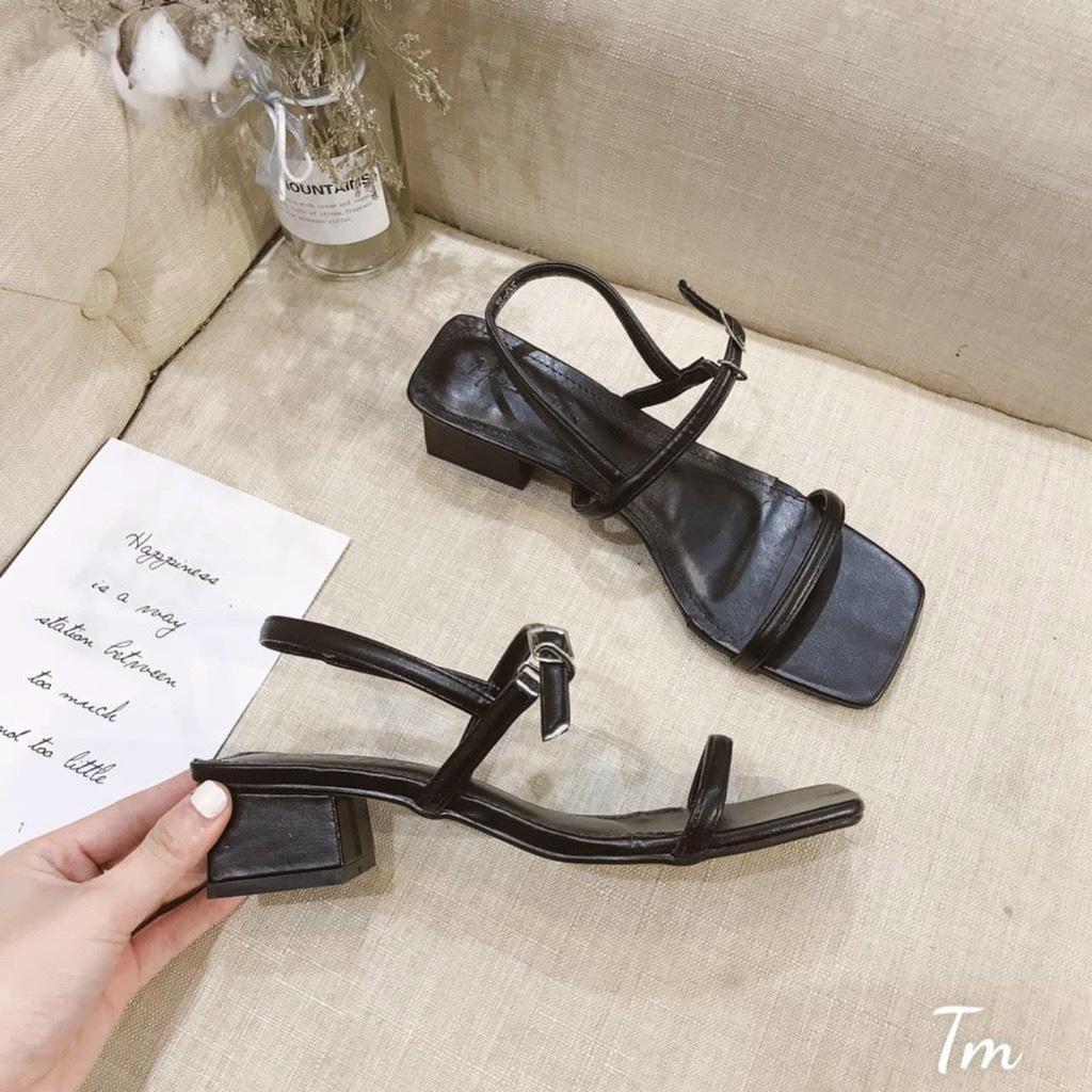 Sandal nữ gót cao 4 phân quai mảnh ngang (Mã S182