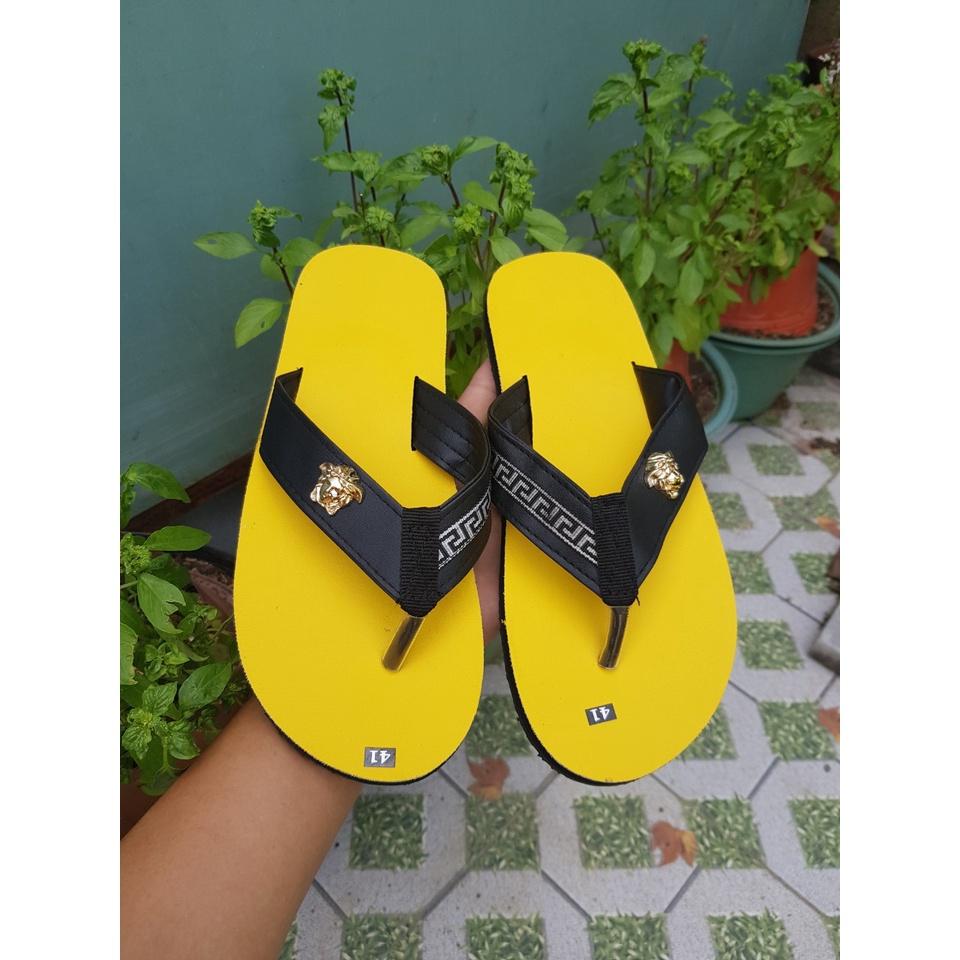 sandal đồng nai dép cặp nam và nữ ( đế vàng quai đen ) size từ 35 nữ đến 43 nam