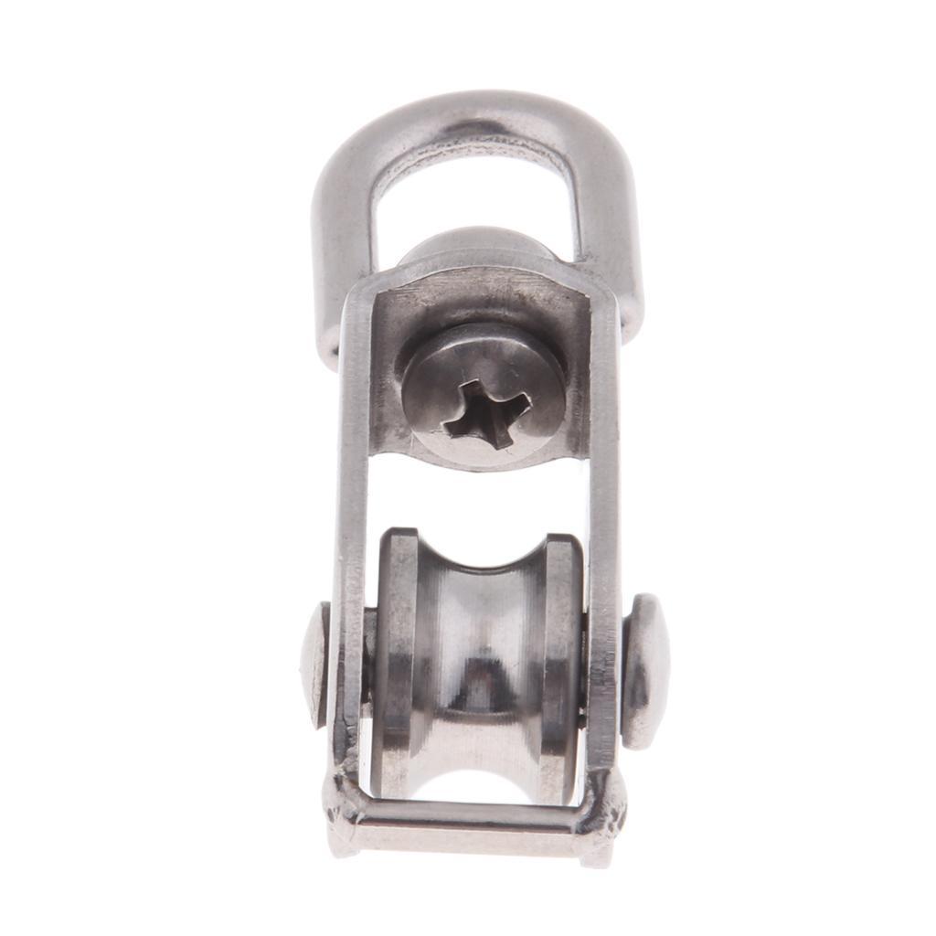 2x Heavy Duty Wheel Swivel Lifting Rope Single Pulley Block M15