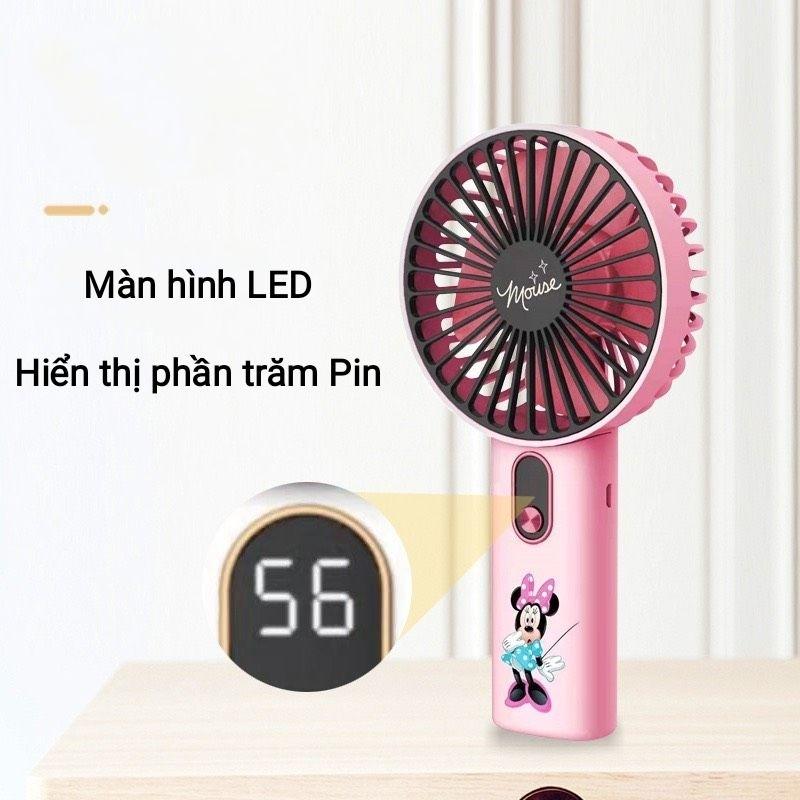 Quạt tích điện cầm tay hàng DlSNEY . Hình hoạt hình xinh xắn