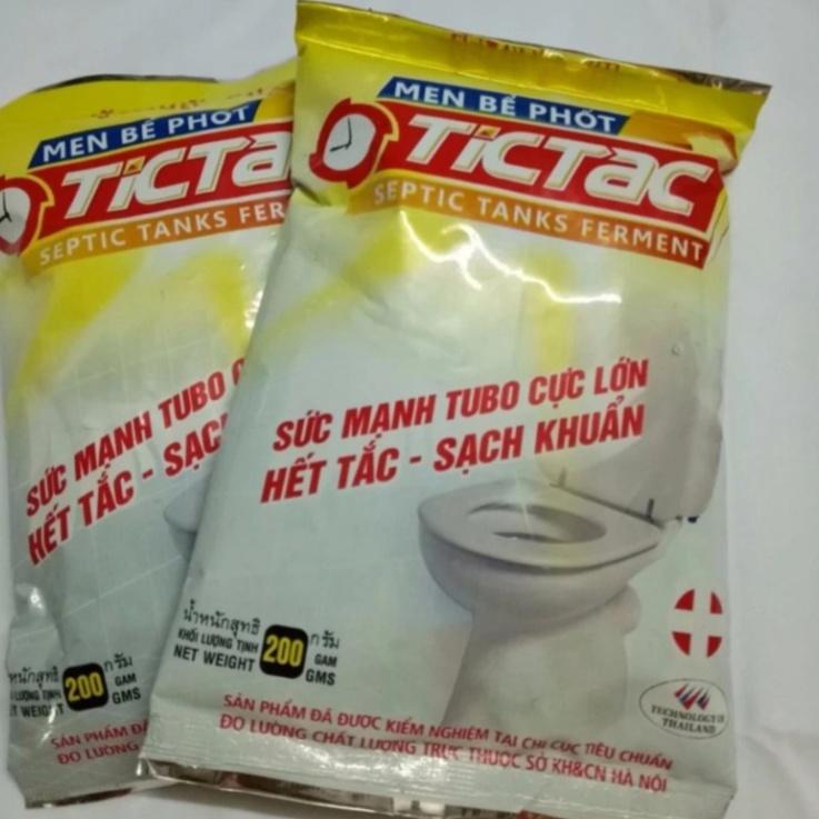 Men xử lý bể phốt Tic Tắc 200gr Hết tắc hết mùi