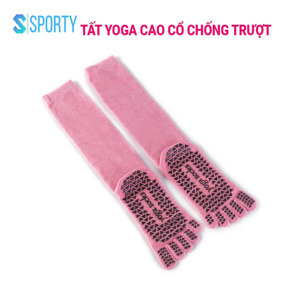 Tất Yoga Chống Trượt Cổ Cao vớ Yoga tập thể dục chống trượt êm ái, tránh hôi chân, đảm bảo an toàn