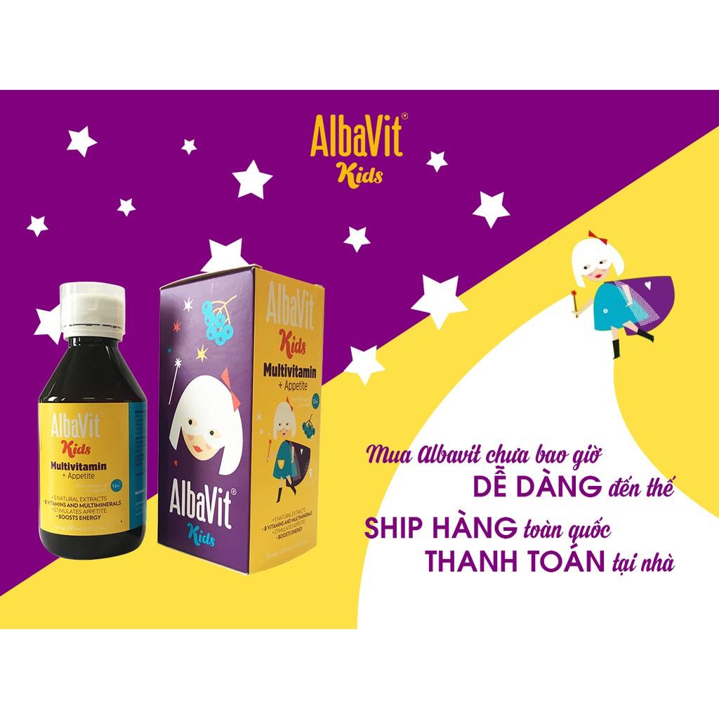 Siro ăn ngon trẻ em – Albavit Kids Multivitamin + Appetite, nhập khẩu Ba Lan