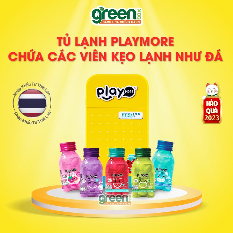 Hộp kẹo the không đường Playmore Thái Lan 110g