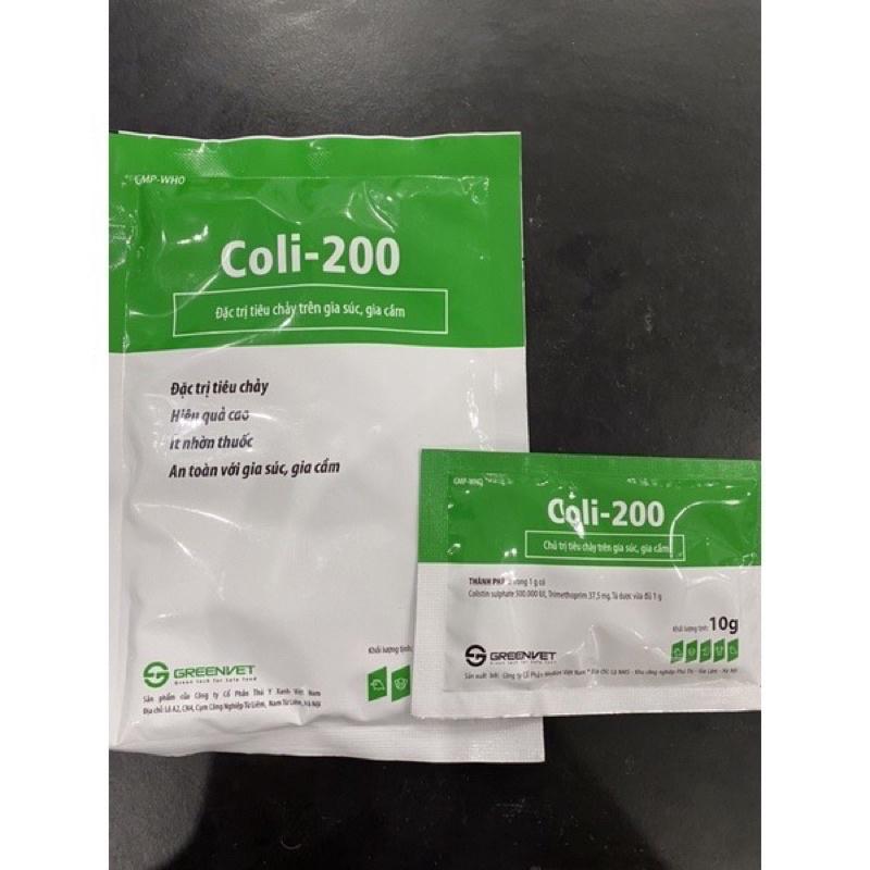 1 gói Coli 200 dùng cho gà vịt ngan lợn bê nghé
