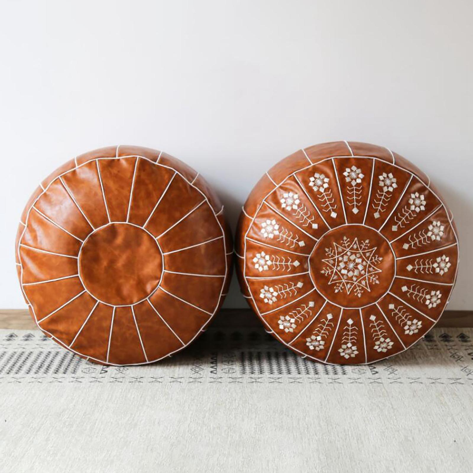 21inch Unstuffed Footstool Pouf Cover Morrocan Pouf Ottoman Cover for Bedroom Decor