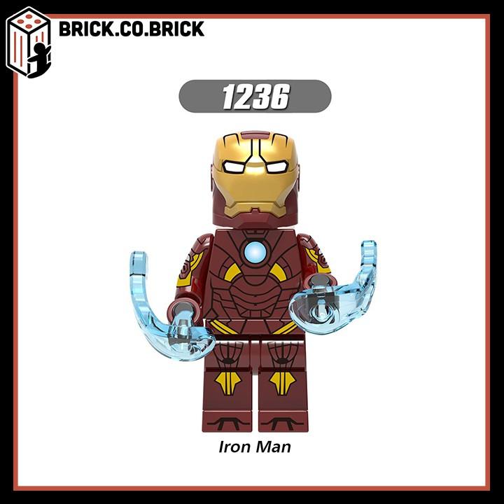 Xếp hình Lắp ráp Mô hình minifig Siêu anh hùng Super heroes bộ 8 Nhân vật Iron man Áo Giáp X0255 - X-1243