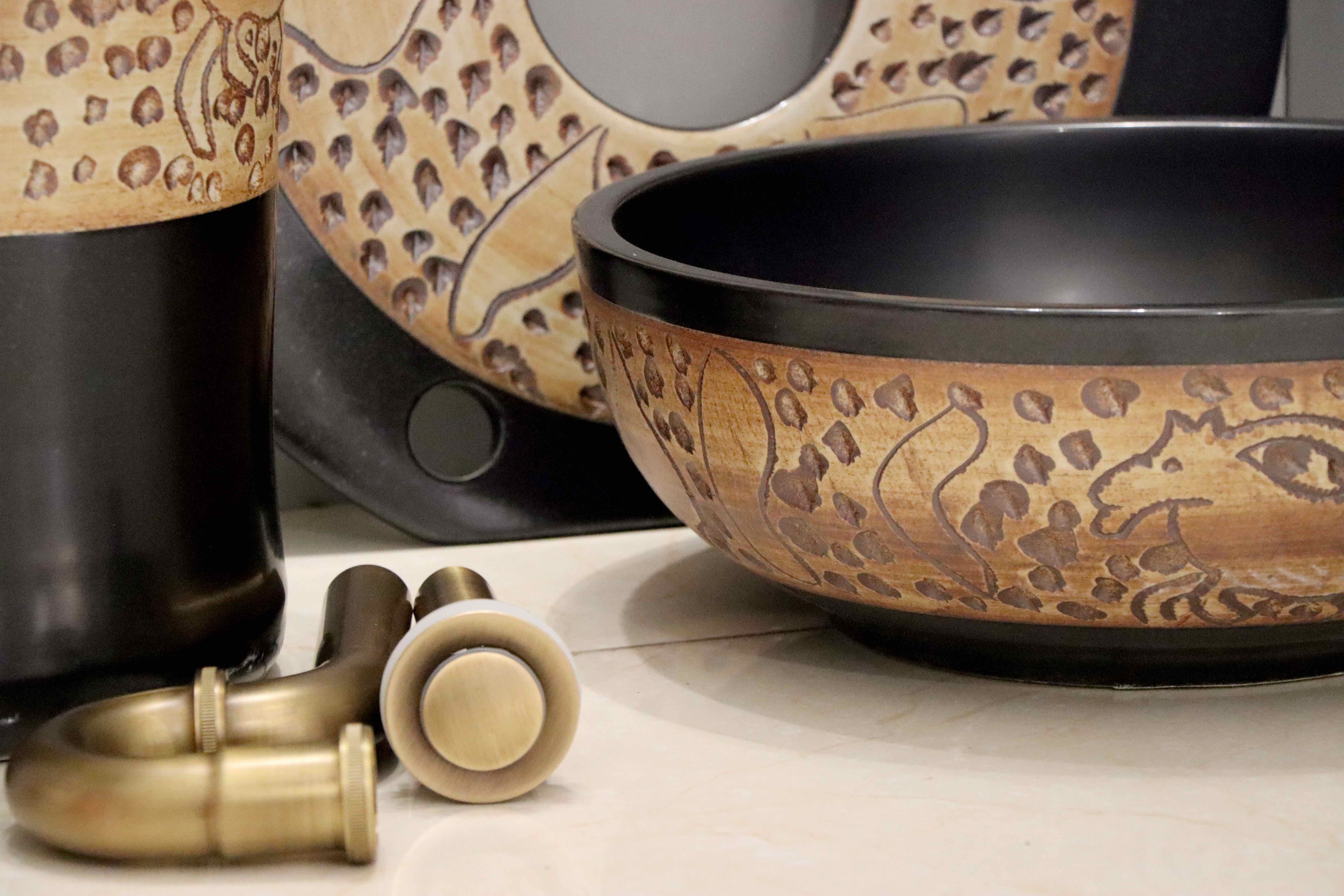 Chậu sứ mỹ thuật lavabo có chân chân EVEREST-CĐC05