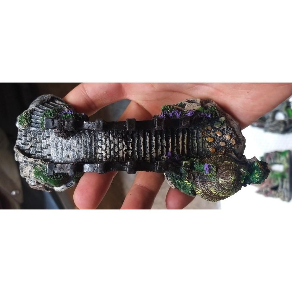 Tiểu cảnh cây cầu cong trang trí cho hồ cá cảnh, hồ thủy sinh, hòn non bộ có loại dài 15cm và 19cm