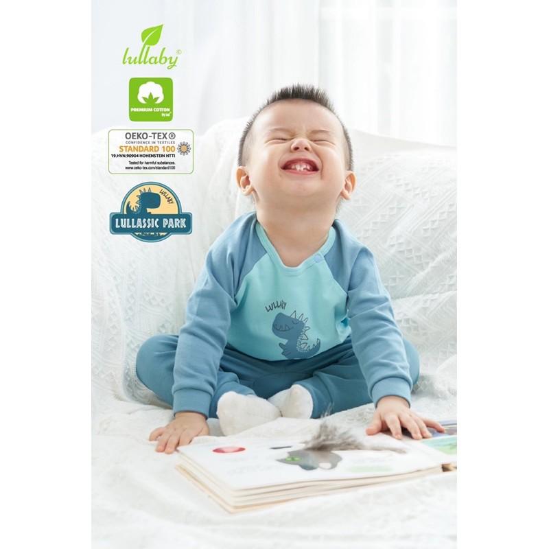 Bộ dài tay thu đông bé trai LULLABY (6m-4y) lẻ áo quần