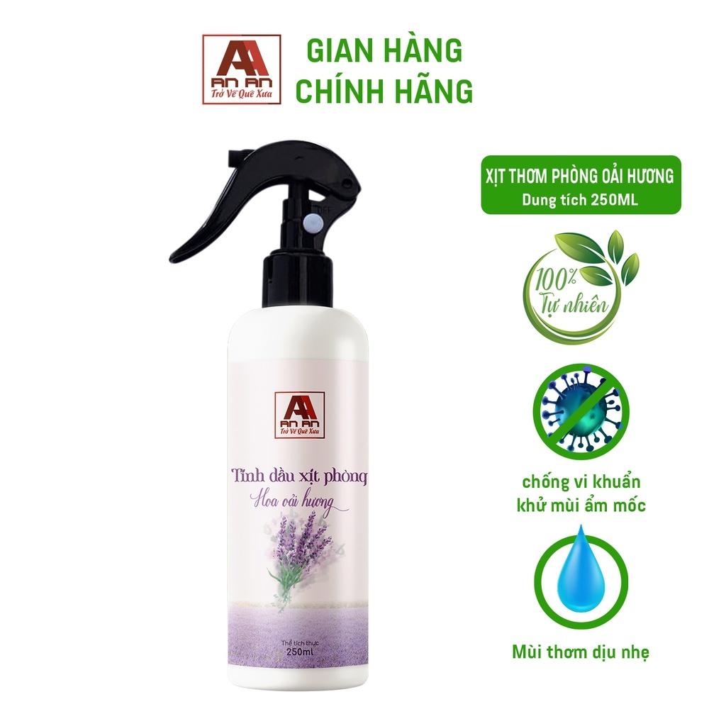 Xịt phòng tinh dầu Oải Hương/ Lavender An An 250ml khử mùi đuổi muỗi hương thơm