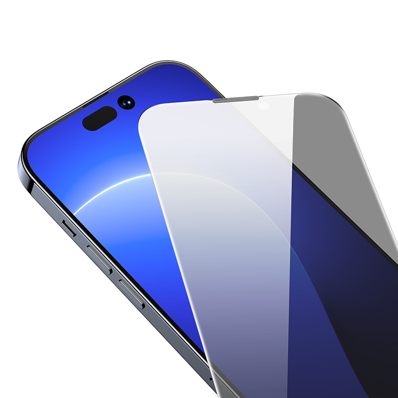 Kính cường lực chống nhìn trộm Baseus All-glass Crystal Peep-proof Tempered Glass Film for iP 14 2022