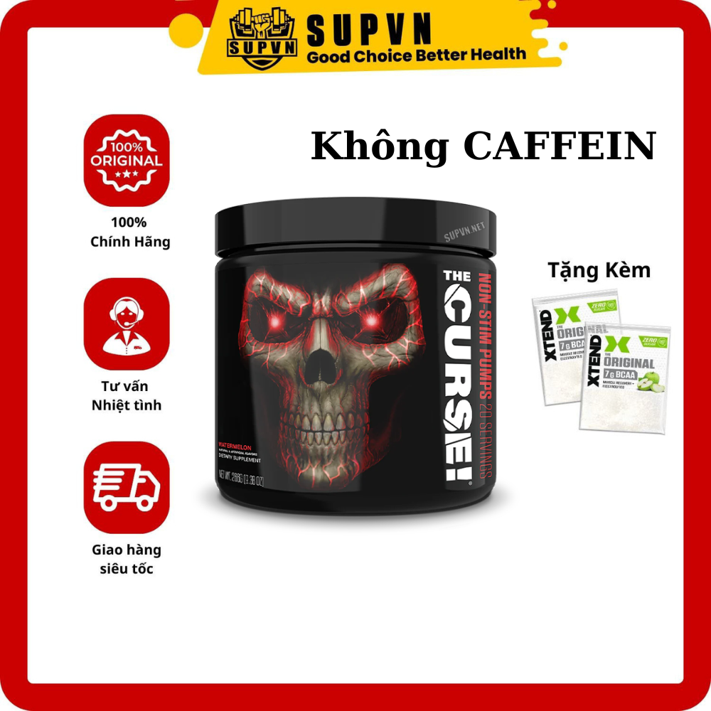[Không Caffeine] The Curse Non Stim Pumps (20 Lần Dùng) Pre Workout Hỗ Trợ Tăng Sức Mạnh Sức Bền Bảo Vệ Giấc Ngủ