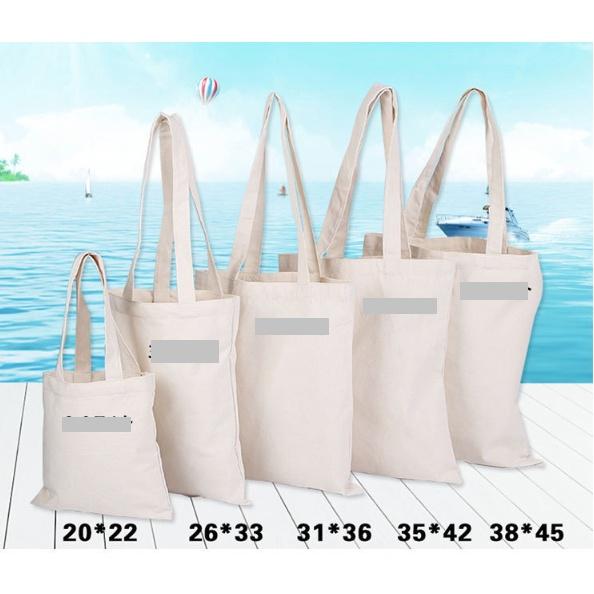 Kích Thước 45cmx38cm Túi vải Bố Túi xách Túi vải Canvas trơn không khóa kéo