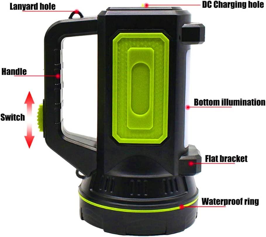 Đèn Pin Led Cực Mạnh Có Thể Sạc Lại USB 135000 Lumens 6000mah Với Đèn Bên Cạnh Đèn Pin Chống Nước Công Suất Cao Cho Đi Bộ Đường Dài Khẩn Cấp, Cắm Trại, Săn Bắn