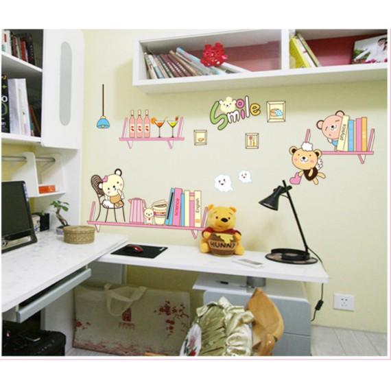Decal trang trí Những chú gấu smile đáng yêu