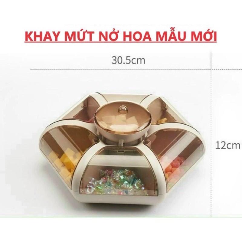 Khay Đựng Bánh Kẹo 6 Cánh Hoa Tự Bung, Mẫu Mới Nhất Tết 2022, KHAY ĐỰNG BÁNH KẸO TẾT