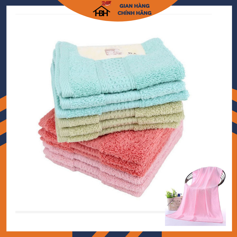 Bộ 3 khăn mặt xuất Nhật tặng kèm 1 khăn tắm mềm mịn