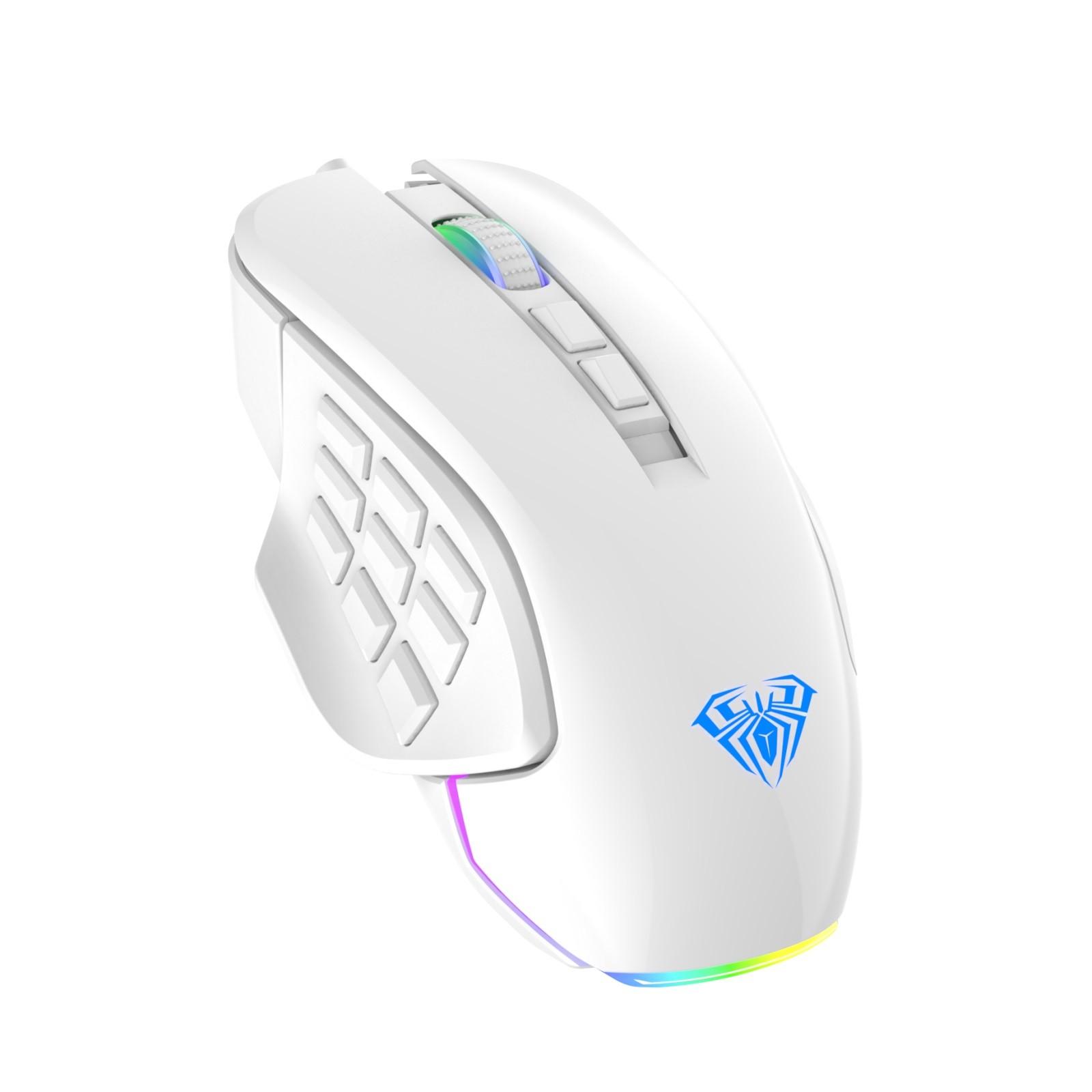 2021 RGB Chuột Chơi Game 10000 DPI Nút Bấm Bên Vĩ Mô Có Thể Lập Trình Công Thái 14 Có Dây Backlit Game Thủ Chuột Cho Laptop