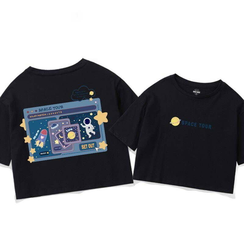Áo Croptop Nữ Form Rộng Freesize thời trang Hot Trend Kita Unisex - SPACE TOUR